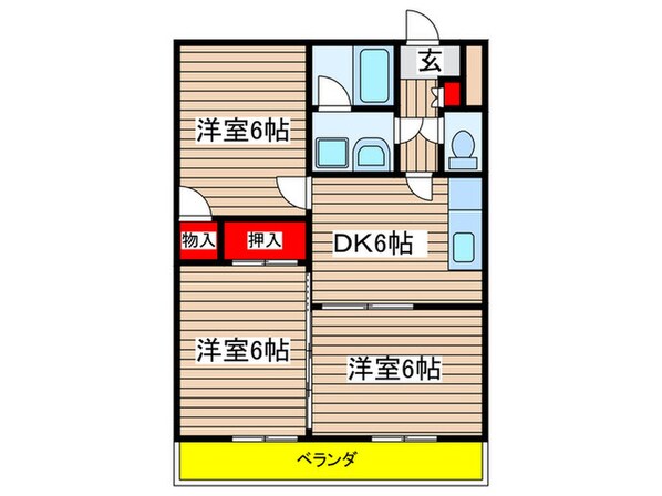 ピュアライフ長草Aの物件間取画像